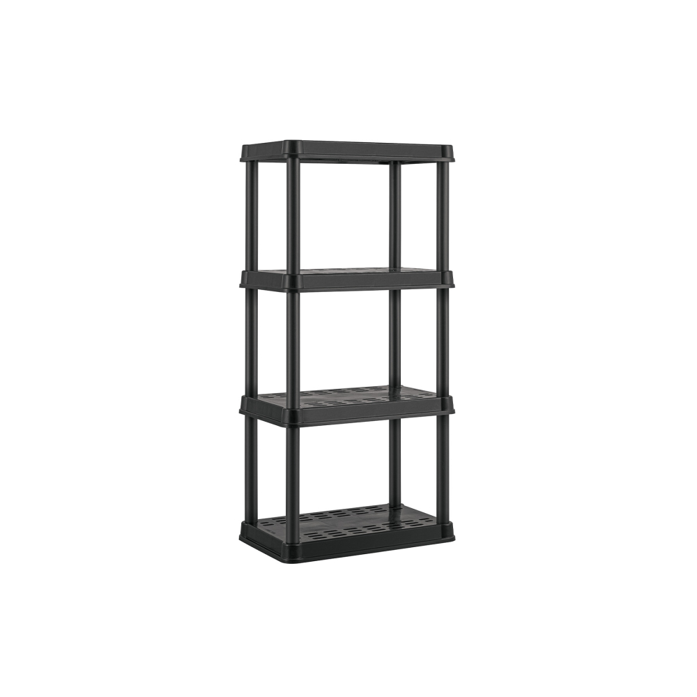 Estante plástico 4 repisas cap. 45 Kg, 125x38x61, PRETUL EST-4P2