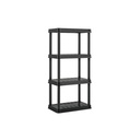 Estante plástico 4 repisas cap. 45 Kg, 125x38x61, PRETUL EST-4P2