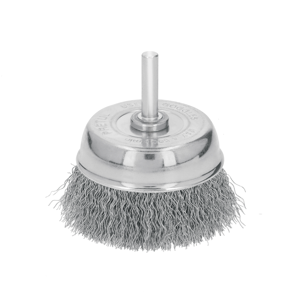 Carda de copa 2-3/4' alambre grueso para taladro, PRETUL CO-3P