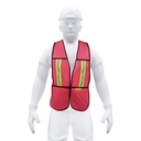 Chaleco de seguridad con cintas reflejantes, rojo, PRETUL CHS-200R