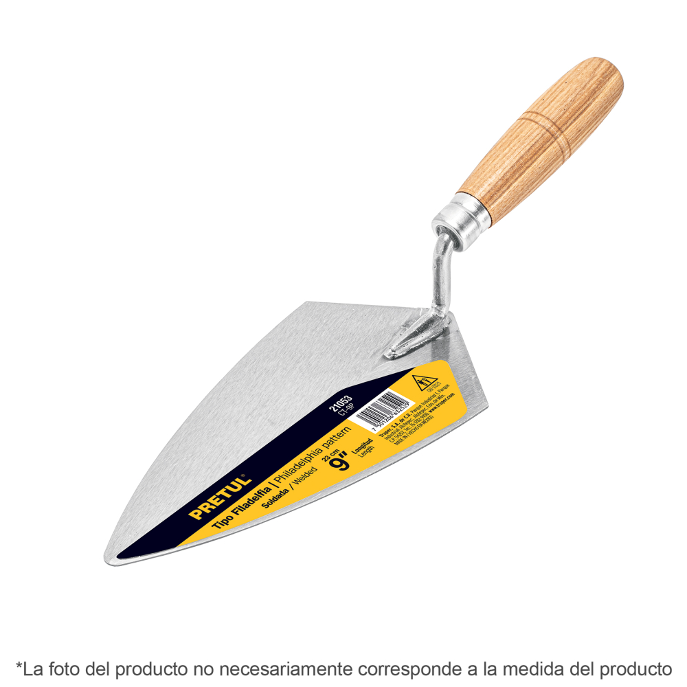 Cuchara para albañil 7' tipo Filadelfia, PRETUL CT-7P
