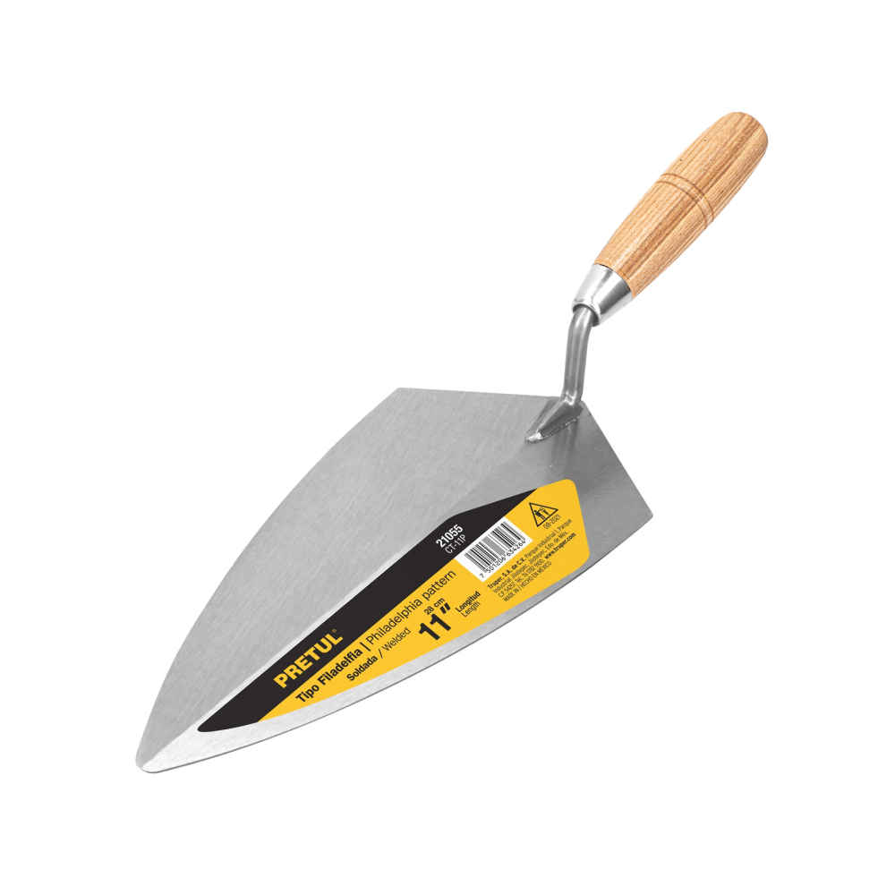 Cuchara para albañil 11' tipo Filadelfia, PRETUL CT-11P