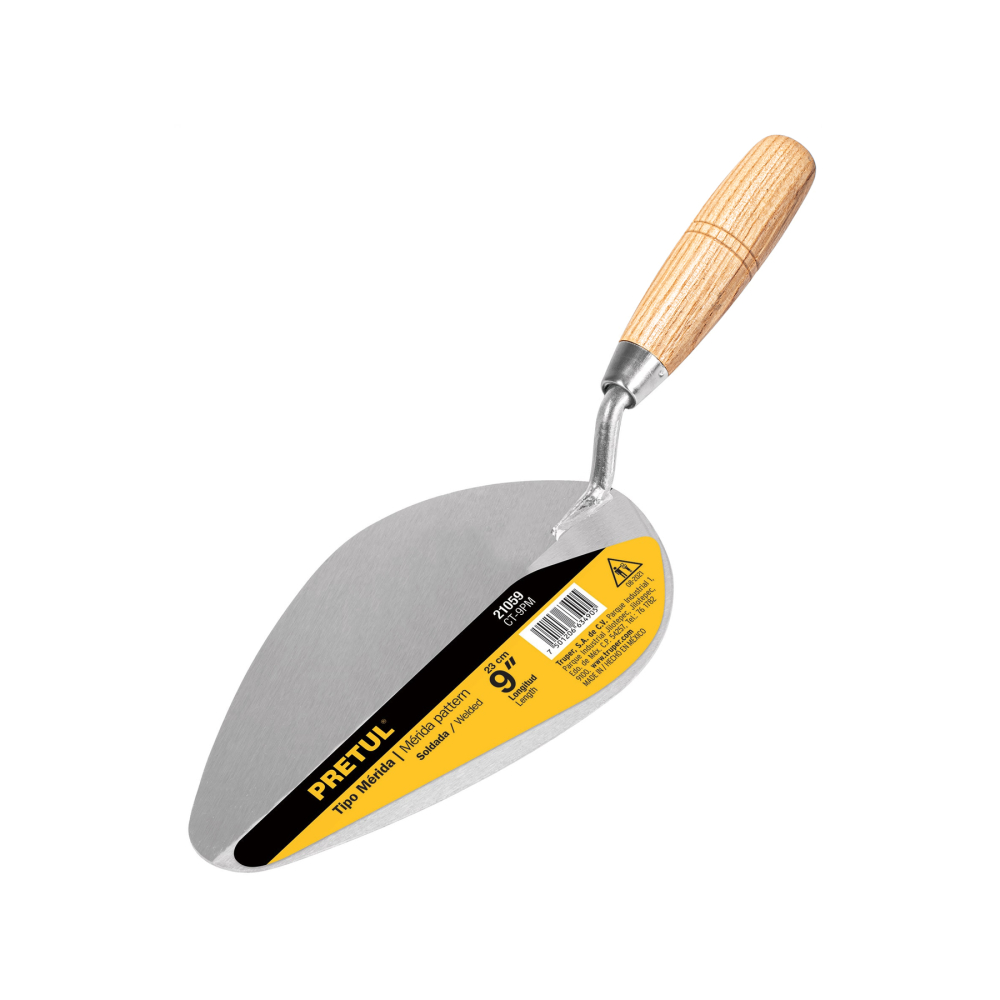 Cuchara para albañil 9' tipo Mérida, PRETUL CT-9PM