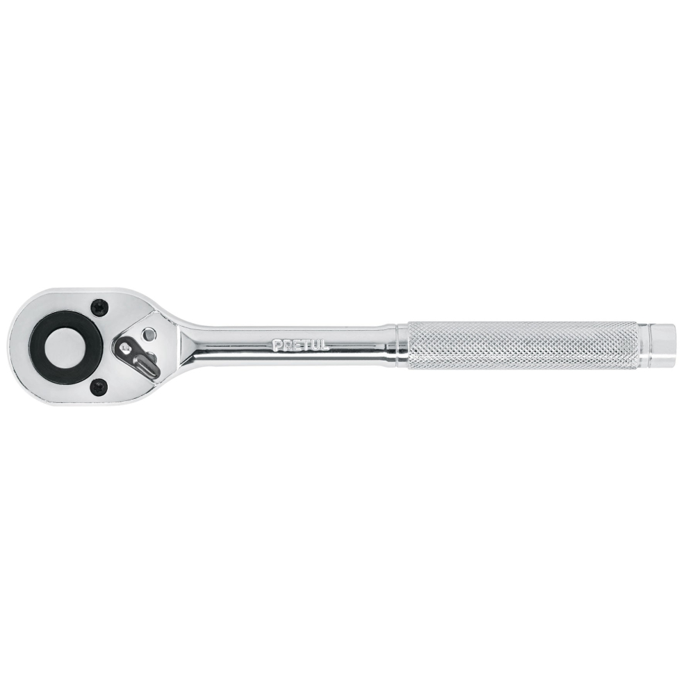 Matraca cuadro 1/2' cabeza de pera liberación rápida, PRETUL M-1252PB