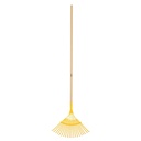 Escoba metálica para jardín, curva, 20 dientes, mango 48' EM-20P