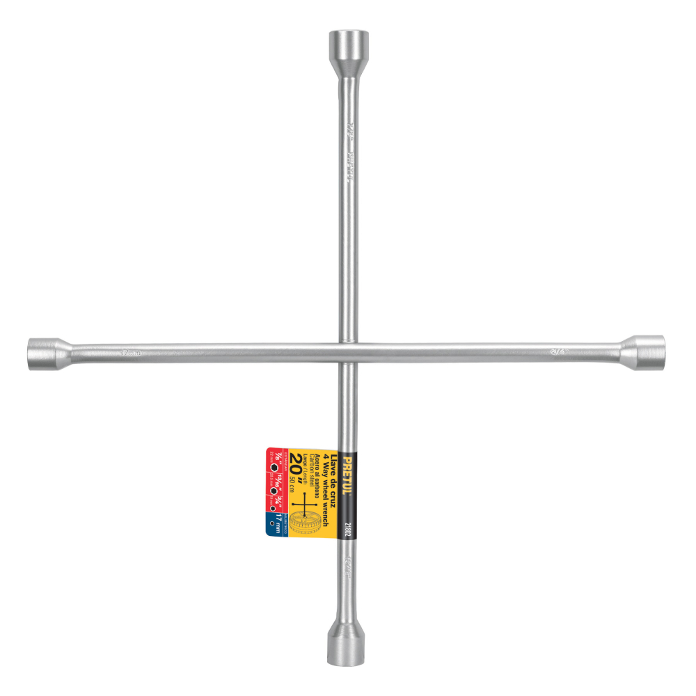 Llave de cruz 20', acabado negro mate, PRETUL LLCR-20P