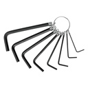 Juego de 8 llaves hexagonales std, tipo llavero,PRETUL ALL-P8P