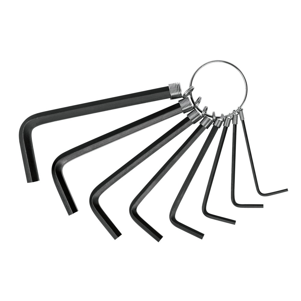 Juego de 8 llaves hexagonales mm, tipo llavero, PRETUL ALL-P8M