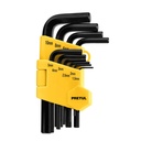 Juego 10 llaves allen mm punta hex con organizador, PRETUL ALL-10M-P