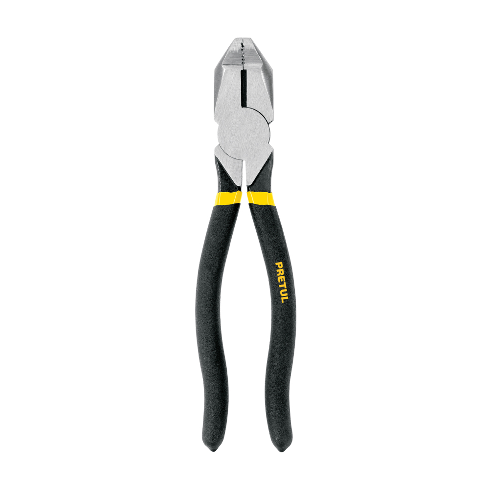 Pinza para electricista 8' uso rudo, mango de PVC, PRETUL 218-P
