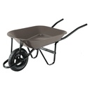 Carretilla 4 ft3, gris, neumática, bastidor tubular, PRETUL CAP-4NB