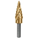 Broca escalonada titanio 6 escalones 3/16' a 1/2', EXPERT BES-6X