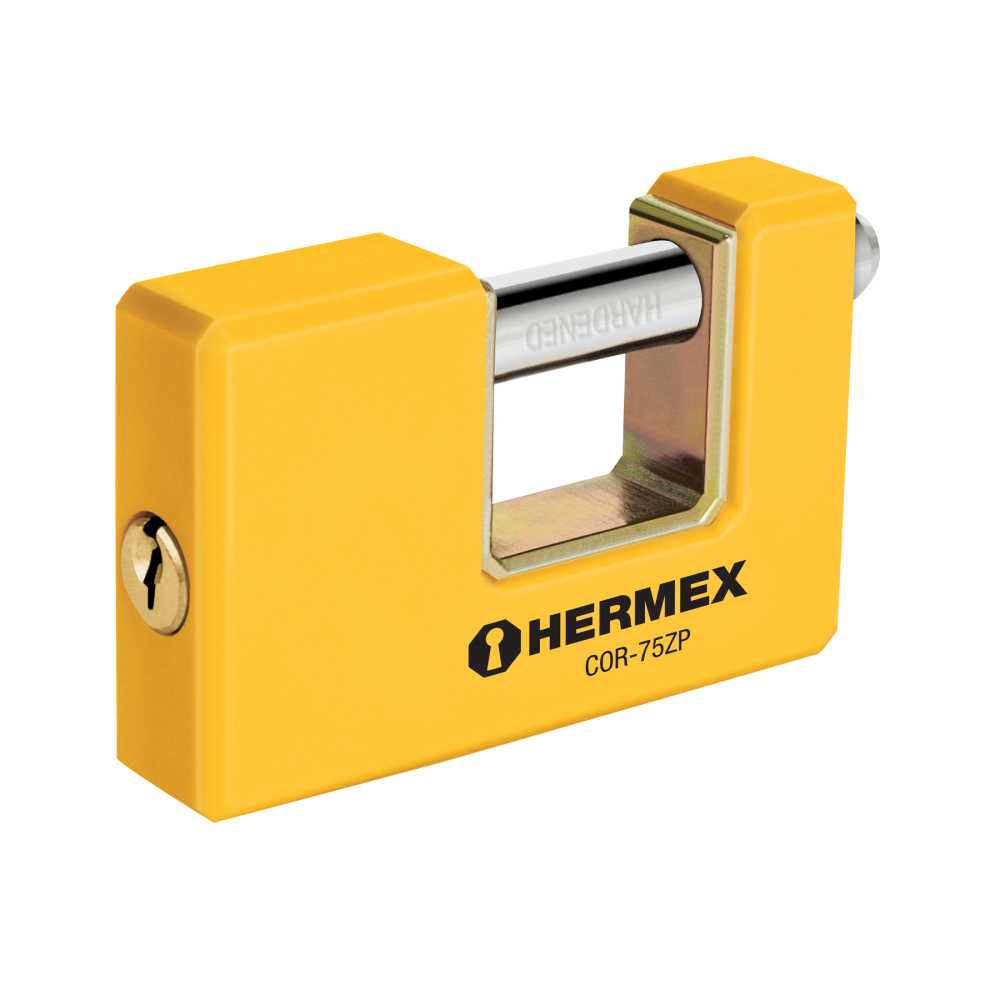 Candado antipalanca 75 mm cuerpo metálico, HERMEX BASIC COR-75ZP