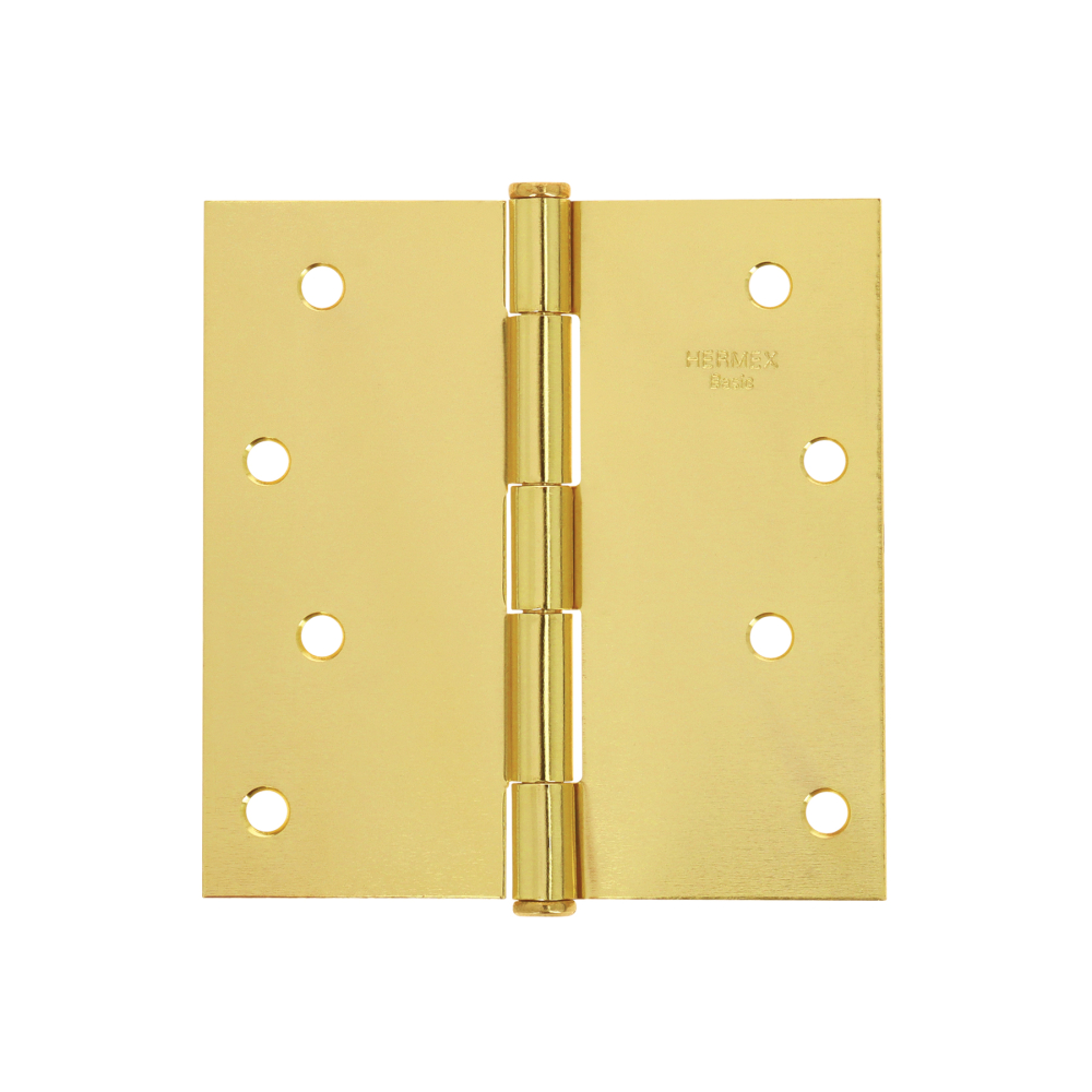 Bisagra cuadrada, 4',latonado, cabeza plana, HERMEX BASIC BC-401PP
