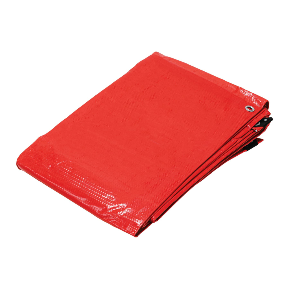 Lona de polietileno 5 x 6 m, roja, 110 g/m2, PRETUL LP-56R