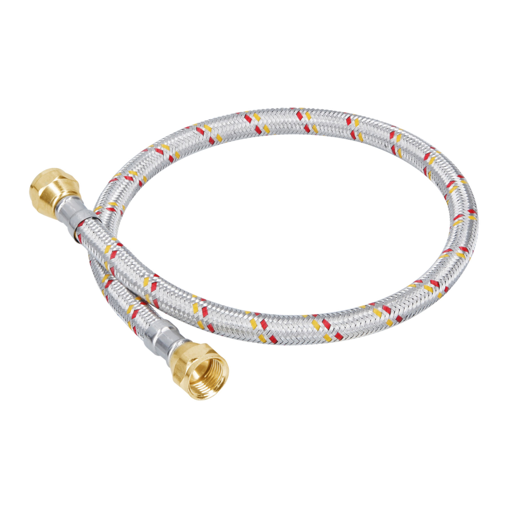 Manguera para gas, aluminio, 3/8' flare, 60 cm, FOSET BASIC FGA-06P