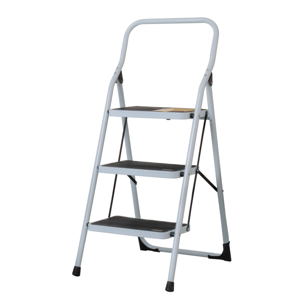 Escalera tubular, plegable, 3 peldaños, Pretul ESTU-3P
