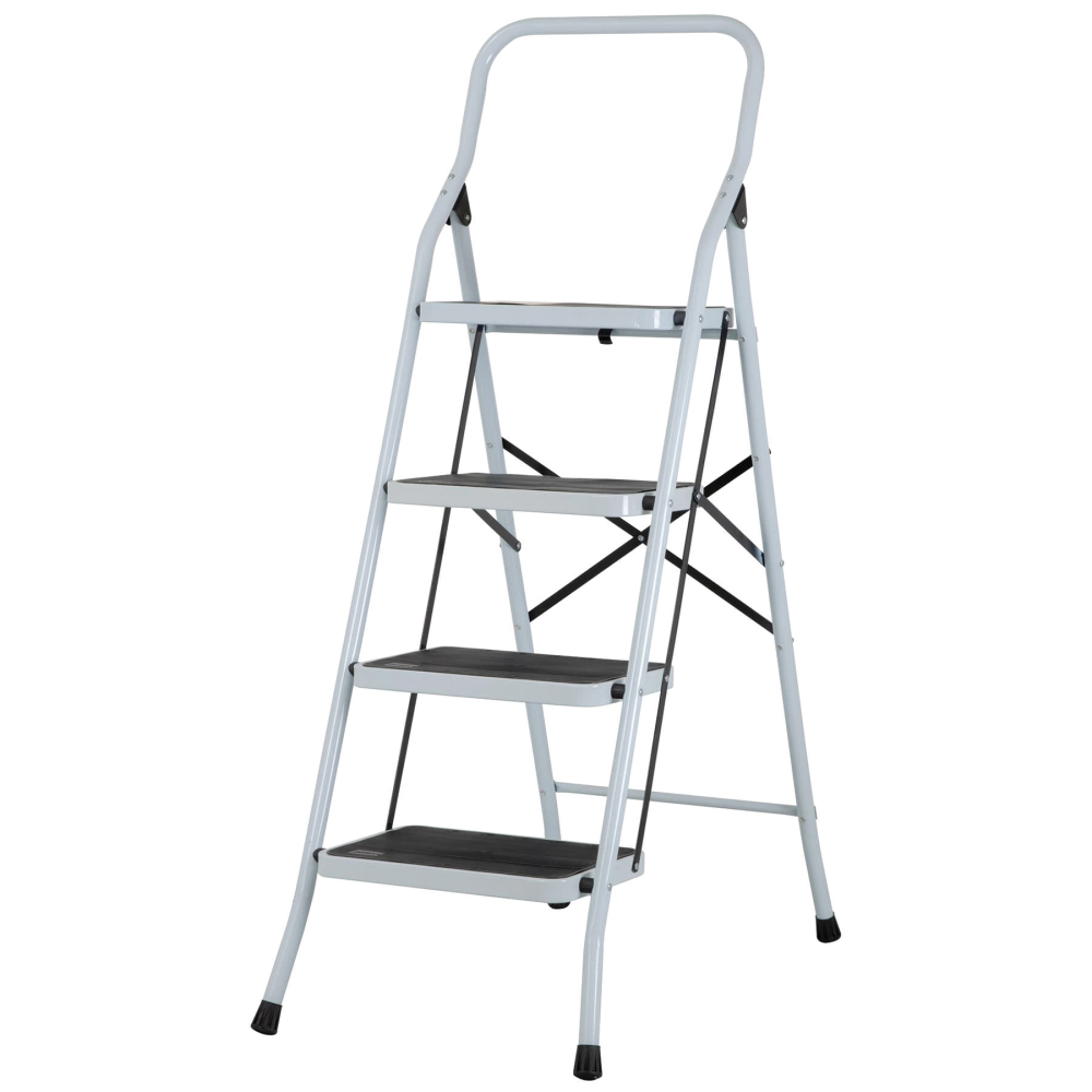 Escalera tubular, plegable, 4 peldaños, Pretul ESTU-4P