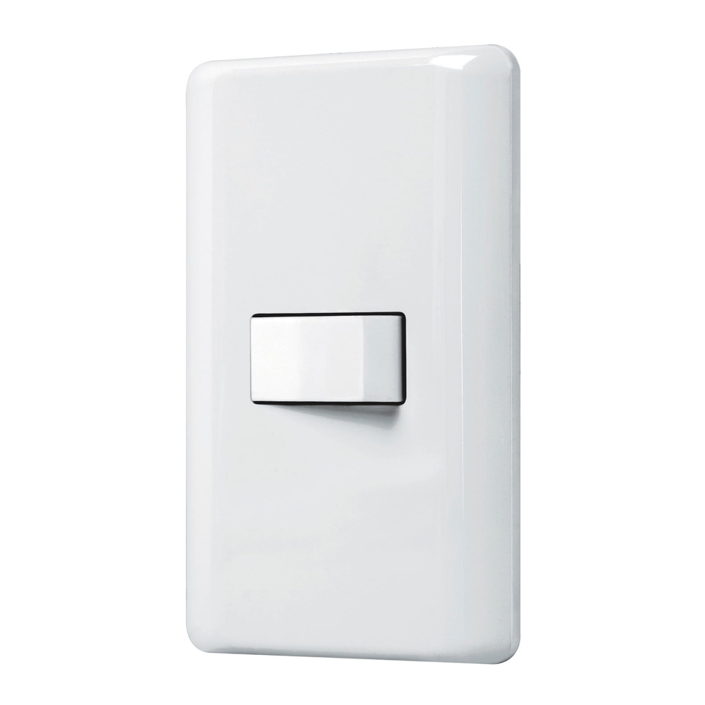 Placa armada con 1 interruptor de 3 vías, Volteck Basic PA-APSE-EB