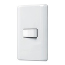 Placa armada con 1 interruptor de 3 vías, Volteck Basic PA-APSE-EB