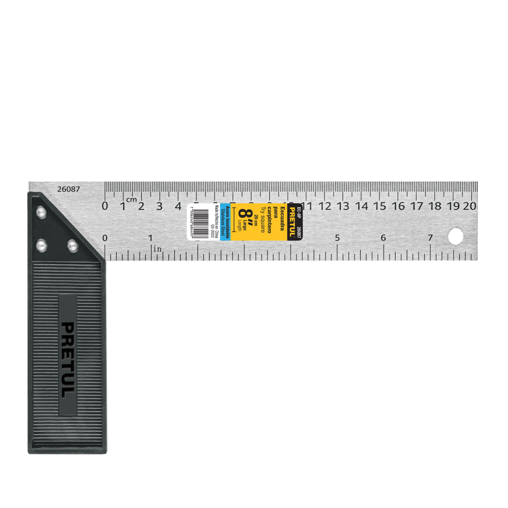 Escuadra 8' para carpintero, Pretul EC-8P