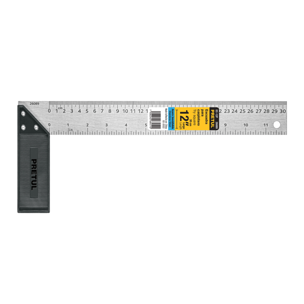 Escuadra 12' para carpintero, Pretul EC-12P