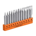 Juego de 12 puntas planas mm combinadas largo 2', EXPERT PUN-12PL2M