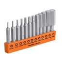 Juego de 12 puntas hexagonales mm largo 2', Expert PUDE-12H2M