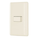 Placa armada 1 interruptor sencillo, marfil, Volteck PA-APSE-BI