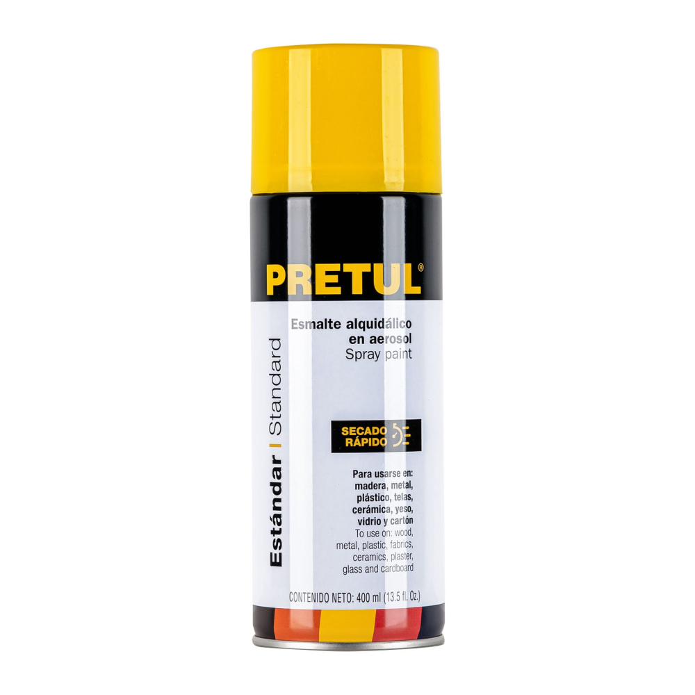 Pintura en aerosol, amarillo canario, 400 ml, PRETUL PA-AC-P