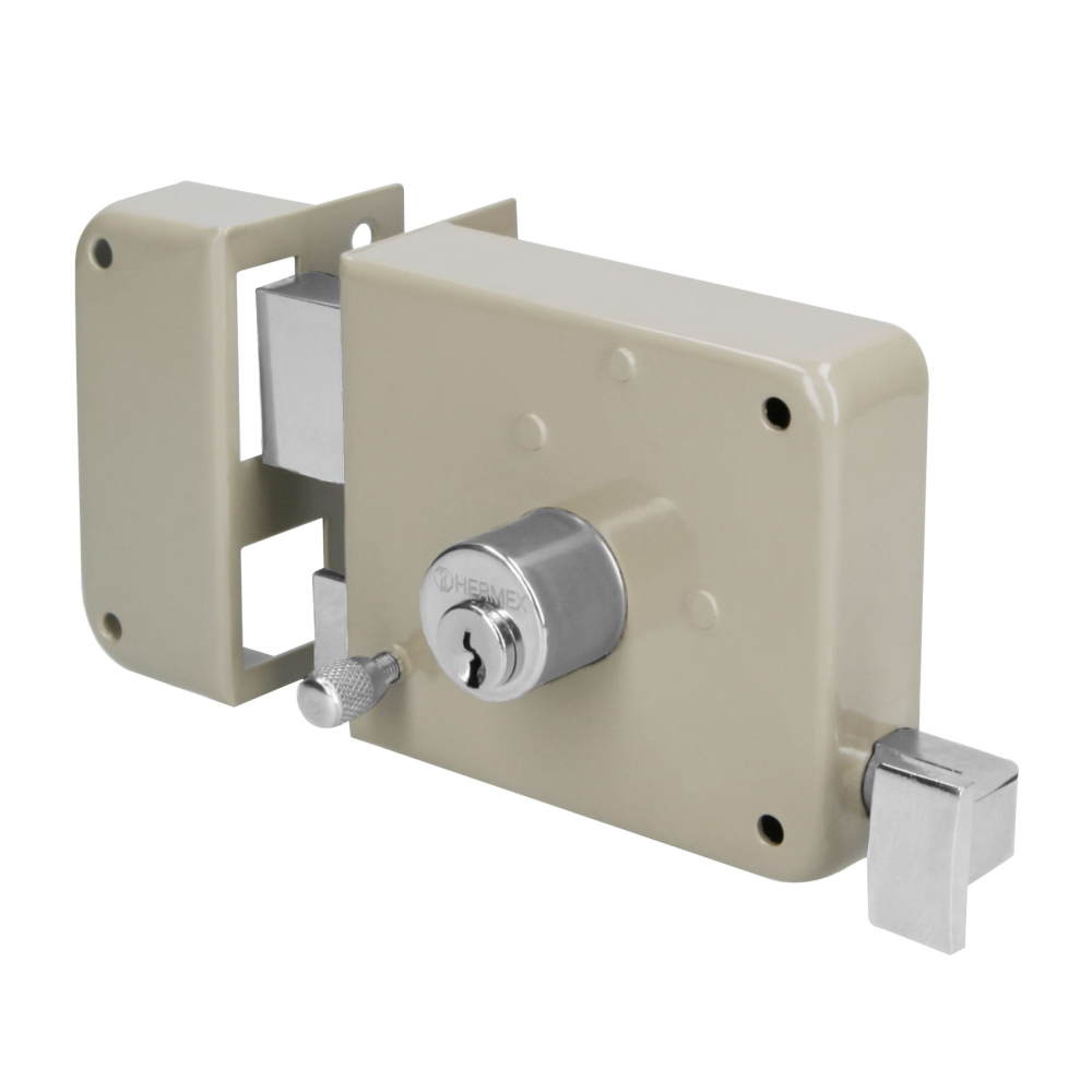 Cerradura sobreponer izq instala-fácil, caja, HERMEX BASIC CS-75IP