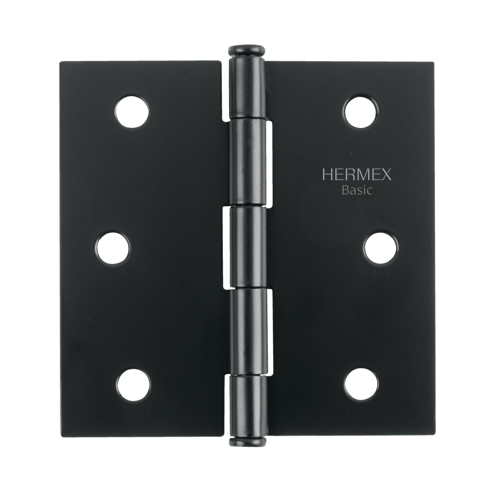 Bisagra cuadrada 3', acero negro mate, cabeza plana, BASIC BC-306PP