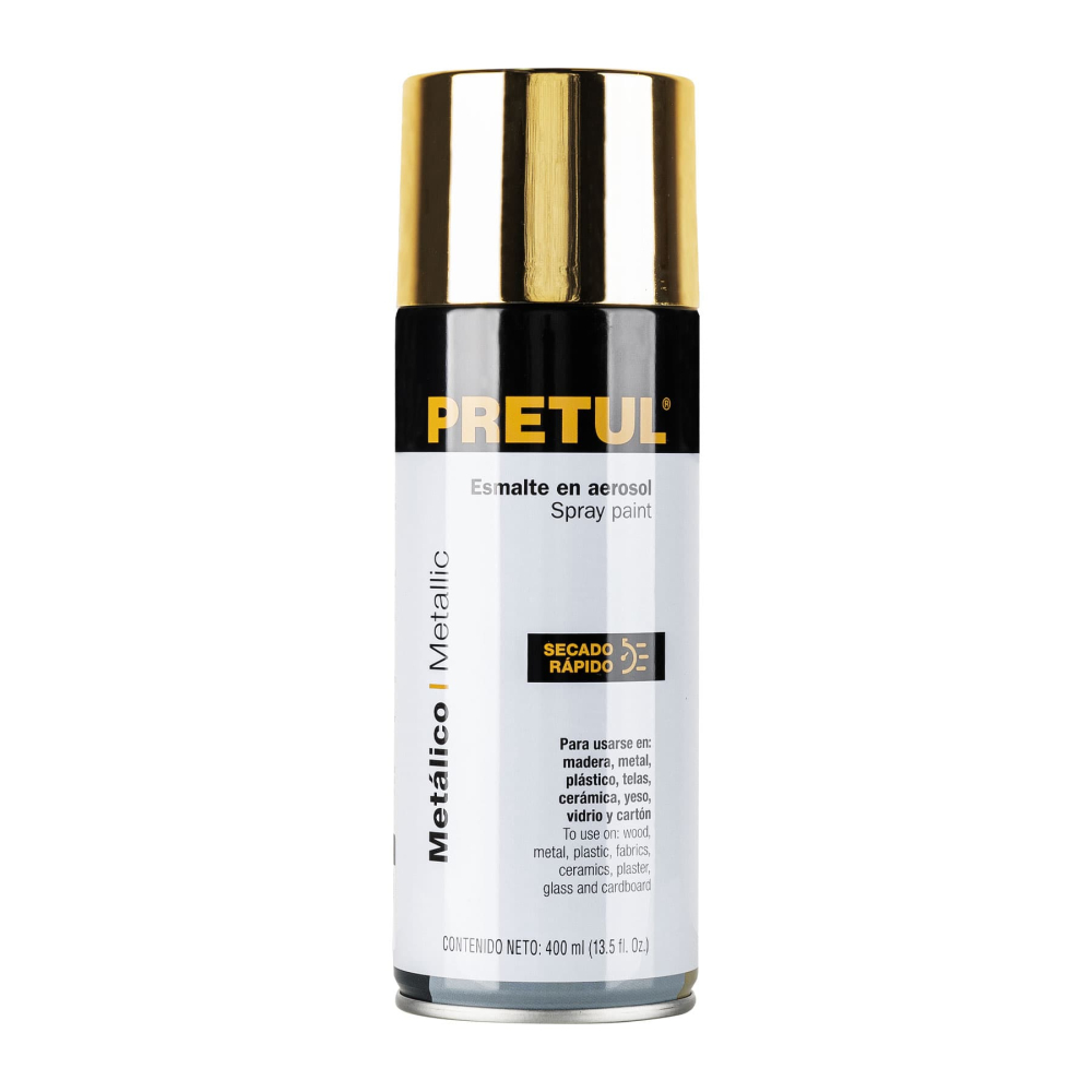 Pintura en aerosol, metálica, oro, 400 ml, PRETUL PAM-OR-P