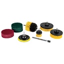 Juego 12 accesorios, limpieza y asentado para taladro,PRETUL JCE-12P