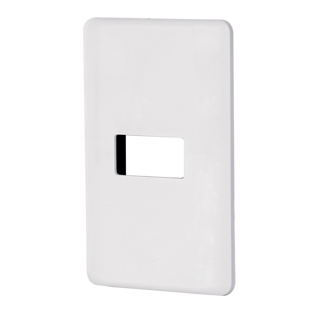 Placa 1 módulo de ABS, blanca, VOLTECK BASIC PPSE-B