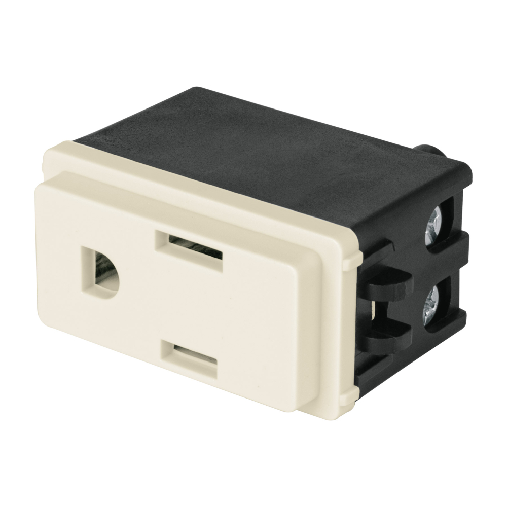 Contacto 2 polos + tierra, marfil, línea Volteck Basic COA-BI