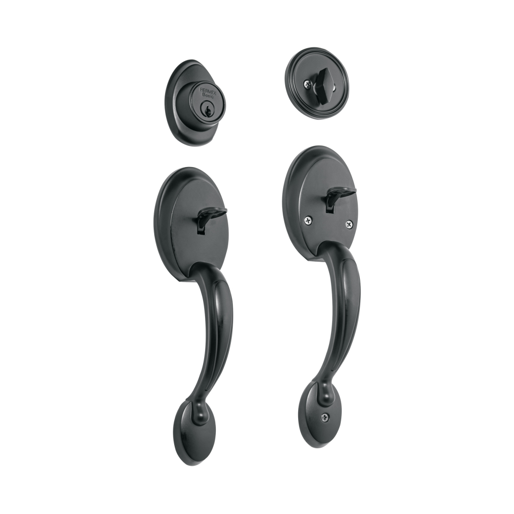 Doble jaladera y perilla, Berna mariposa, negro, BASIC CEP-61JJP