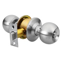 Cerradura esfera cilíndrico, baño, cromo, blíster, BASIC BAL-CM-BPB