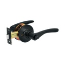 Cerradura manija 'Milán' p/baño, negro, cil latón, BASIC CEMA-6BB