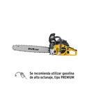 Motosierra 52 cc a gasolina con barra de 20', PRETUL MOT-5220P