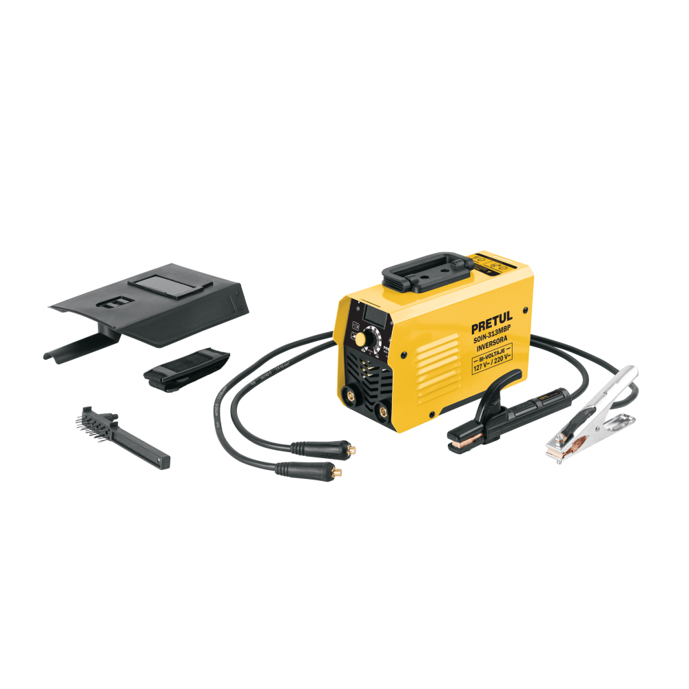 Mini soldadora inversora 130A, bi-voltaje, Serie 300, PRETUL SOIN-313MBP