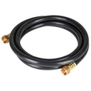 Manguera para gas, PVC negra, 3/8' flare,1 m, FOSET MGAN-10