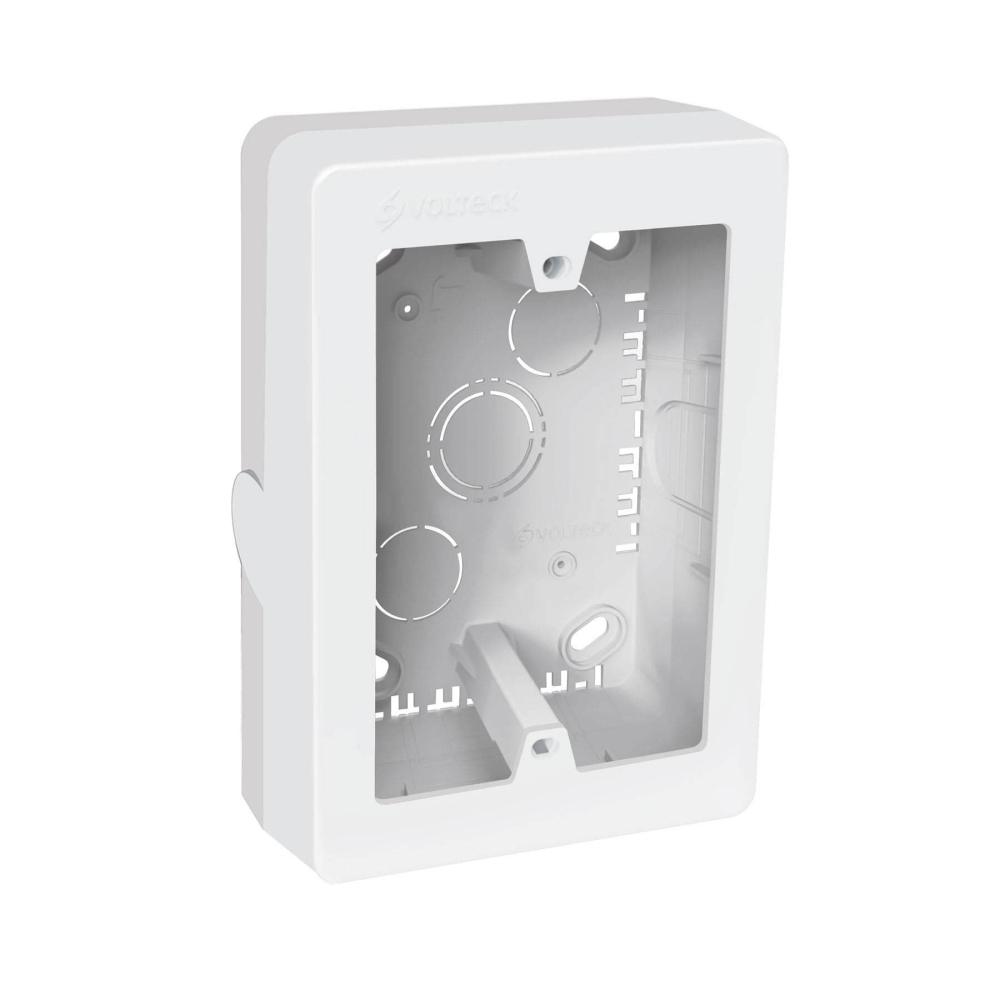 Caja de contactos para canaleta 3' x 5', blanca, VOLTECK CRU-3X5
