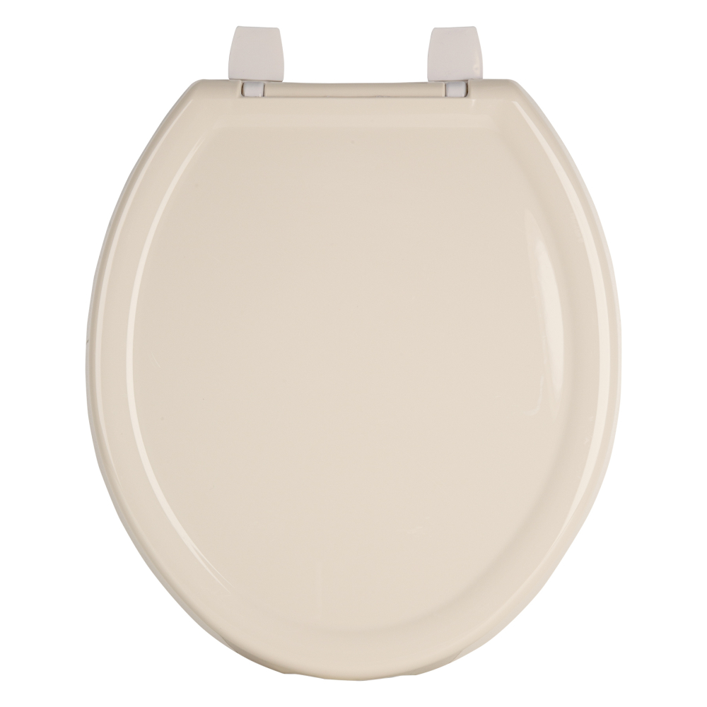 Asiento redondo ligero con tapa para WC, hueso, FOSET BASIC AWC-35H