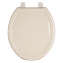 Asiento redondo ligero con tapa para WC, hueso, FOSET BASIC AWC-35H