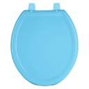 Asiento redondo ligero con tapa para WC, azul, FOSET BASIC AWC-35Z