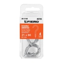 Blíster con 4 armellas abiertas de 21 x 80, FIERO AR-21AB