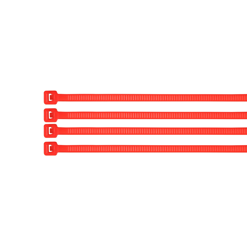 Bolsa con 50 cinchos plásticos 40 lb, 150 x 3.5 mm, rojo CIN-4015R