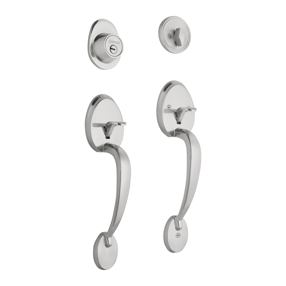 Doble jaladera, Lugo llave-mariposa, Cromo Mate, HERMEX CEP-31JJ