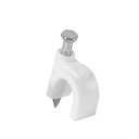 Bolsa con 500 grapas blancas de 10 mm para cable redondo GCU-10BG